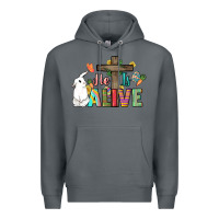 Rock He is alive Easter Day Premium Hoodie - HowdyJamesFarm