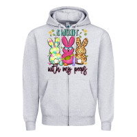 Heather Grey chillin' with my peeps Zipper Hoodie - Artiststas