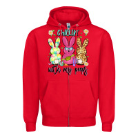 Red chillin' with my peeps Zipper Hoodie - Artiststas