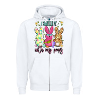 White chillin' with my peeps Zipper Hoodie - Artiststas