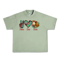 Oil Green Peace Love Cows Urban Heavy Tee - Jasminsmagicworld