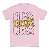 Bubblegum Pink diva Classic Tee - MaliasSmallBusiness
