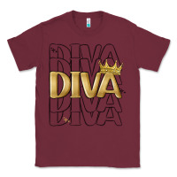 Burgundy diva Classic Tee - MaliasSmallBusiness