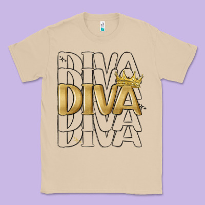 Diva Classic Tee Designed By Maliassmallbusiness