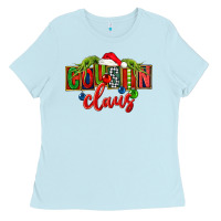 Baby Blue Cousin claus christmas Ladies Tee - FaDigitalArtStudio