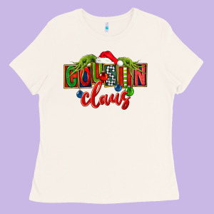 Cousin Claus Christmas Ladies Tee Designed By Fadigitalartstudio
