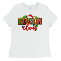 White Cousin claus christmas Ladies Tee - FaDigitalArtStudio