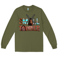 Army Green small towner Long Sleeve Tee - NancyCooperArtShop
