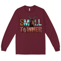 Burgundy small towner Long Sleeve Tee - NancyCooperArtShop