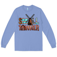 Colony Blue small towner Long Sleeve Tee - NancyCooperArtShop
