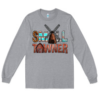 Heather Grey small towner Long Sleeve Tee - NancyCooperArtShop