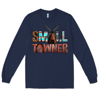 Navy small towner Long Sleeve Tee - NancyCooperArtShop