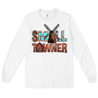 White small towner Long Sleeve Tee - NancyCooperArtShop