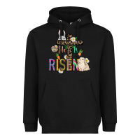 Black He is risen Easter Heavyweight Hoodie - NancyCooperArtShop