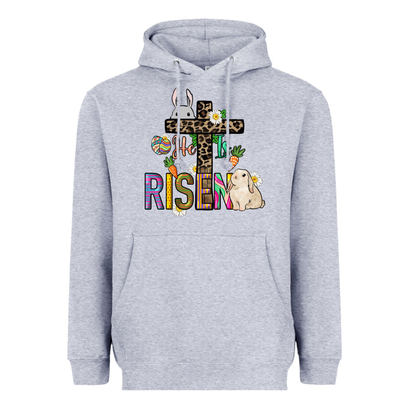 He Is Risen Easter Heavyweight Hoodie by NancyCooperArtShop | Teevron