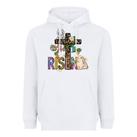 White He is risen Easter Heavyweight Hoodie - NancyCooperArtShop