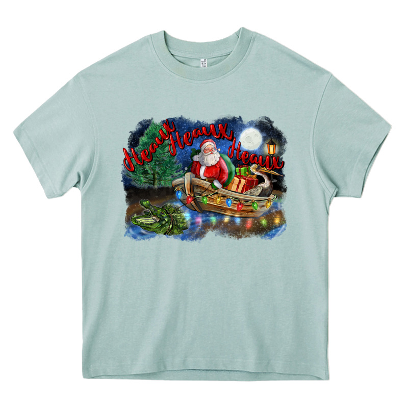 Heaux Heaux Heaux Christmas Louisiana Swamp Heavy Core Tee by FaDigitalArtStudio | Teevron