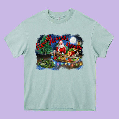 Heaux Heaux Heaux Christmas Louisiana Swamp Heavy Core Tee Designed By Fadigitalartstudio