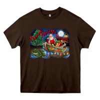 Chocolate Brown heaux heaux heaux christmas louisiana swamp Heavy Core Tee - FaDigitalArtStudio