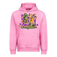 Fuchsia Pink Louisiana LA Mardi Gras Urban Hoodie - FaDigitalArtStudio