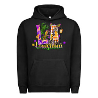 Pigment Black Louisiana LA Mardi Gras Urban Hoodie - FaDigitalArtStudio