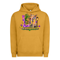 Pigment Peanut Butter Louisiana LA Mardi Gras Urban Hoodie - FaDigitalArtStudio