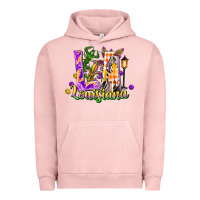 Pigment Salmon Louisiana LA Mardi Gras Urban Hoodie - FaDigitalArtStudio