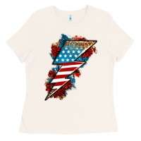 Bone American lightning bolt Ladies Tee - Neo Western
