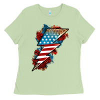 Matcha American lightning bolt Ladies Tee - Neo Western