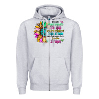 Heather Grey they whispered to her you can't withstand the stor Zipper Hoodie - Artiststas
