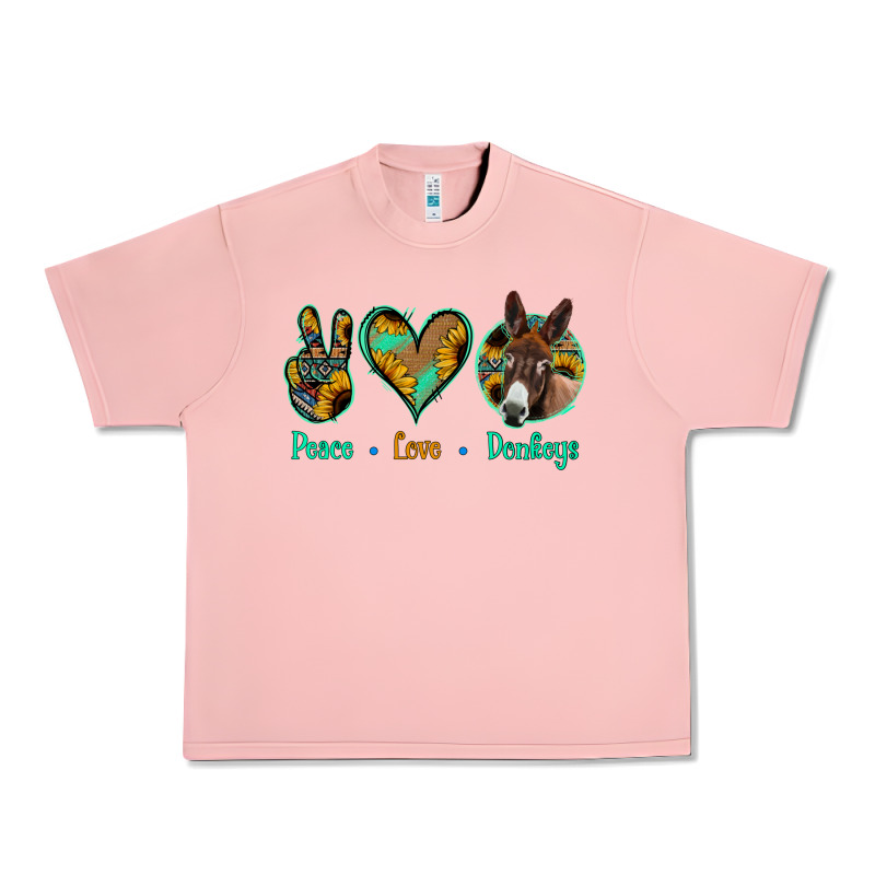 Peace Love Donkeys Urban Heavy Tee by Jasminsmagicworld | Teevron