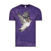 Cloud Purple Flying Downy Woodpecker Vintage Tee - LillyAllenDesigns