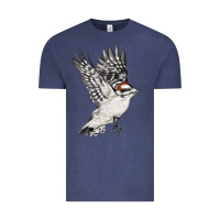 Vintage Denim Flying Downy Woodpecker Vintage Tee - LillyAllenDesigns