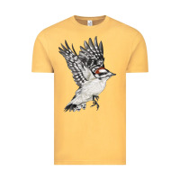 Vintage Mustard Flying Downy Woodpecker Vintage Tee - LillyAllenDesigns