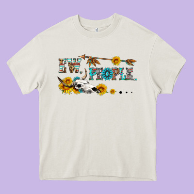Ew People With Cross Heavy Core Tee Designed By Hra Design Shop