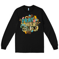 Black pray wait trust crosses christian Long Sleeve Tee - NancyCooperArtShop