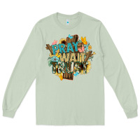 Matcha pray wait trust crosses christian Long Sleeve Tee - NancyCooperArtShop