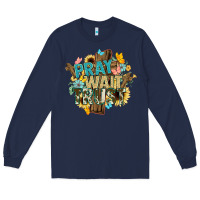 Navy pray wait trust crosses christian Long Sleeve Tee - NancyCooperArtShop