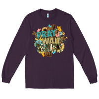 Plum pray wait trust crosses christian Long Sleeve Tee - NancyCooperArtShop
