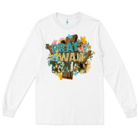 White pray wait trust crosses christian Long Sleeve Tee - NancyCooperArtShop