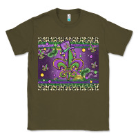 Army Green mardi gras fleur de lis Classic Tee - MaliasSmallBusiness