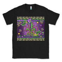 Black mardi gras fleur de lis Classic Tee - MaliasSmallBusiness