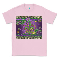 Bubblegum Pink mardi gras fleur de lis Classic Tee - MaliasSmallBusiness