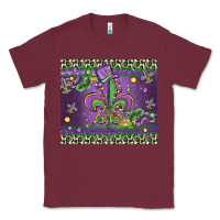 Burgundy mardi gras fleur de lis Classic Tee - MaliasSmallBusiness