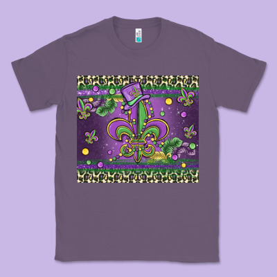 Mardi Gras Fleur De Lis Classic Tee Designed By Maliassmallbusiness