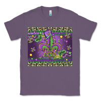 Lavender mardi gras fleur de lis Classic Tee - MaliasSmallBusiness