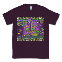 Plum mardi gras fleur de lis Classic Tee - MaliasSmallBusiness