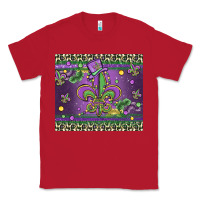 Red mardi gras fleur de lis Classic Tee - MaliasSmallBusiness