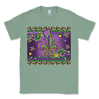 Sage mardi gras fleur de lis Classic Tee - MaliasSmallBusiness