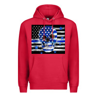 Cardinal police flag patriotic skull Premium Hoodie - TumblerDesignByShophia